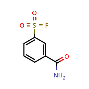 Chemical structure of 3-carbamoylbenzene-1-sulfonyl fluoride , CAS 454-94-4, AChemBlock AD242169