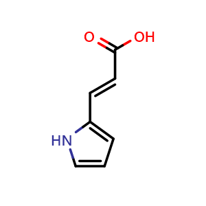 Chemical structure of (2E)-3-(1h-Pyrrol-2-yl)prop-2-enoic acid , CAS 49653-15-8, AChemBlock AD242208