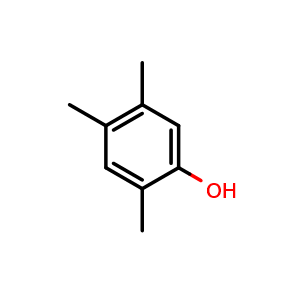 Chemical structure of 2,4,5-trimethylphenol , CAS 496-78-6, AChemBlock AD242209