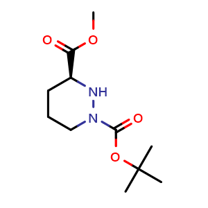 Chemical structure of 1-(tert-Butyl) 3-methyl (S)-tetrahydropyridazine-1,3(2H)-dicarboxylate , CAS 503177-95-5, AChemBlock AD242223
