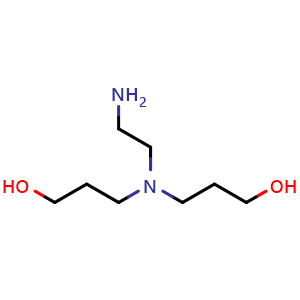 Chemical structure of 3-[(2-aminoethyl)(3-hydroxypropyl)amino]propan-1-ol , CAS 50331-68-5, AChemBlock AD242224