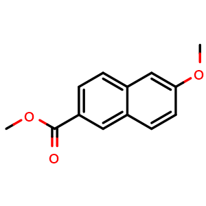 Chemical structure of Methyl 6-methoxy-2-naphthoate , CAS 5043-02-7, AChemBlock AD242229