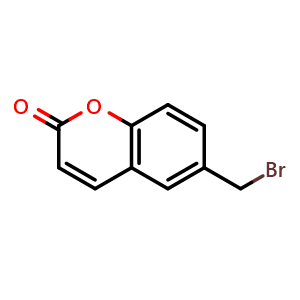 Chemical structure of 6-(Bromomethyl)-2H-chromen-2-one , CAS 50465-95-7, AChemBlock AD242231