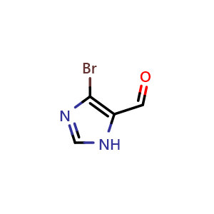 Chemical structure of 4-bromo-1H-imidazole-5-carbaldehyde , CAS 50743-01-6, AChemBlock AD242237