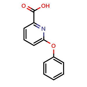 Chemical structure of 6-Phenoxypyridine-2-carboxylic acid , CAS 51362-40-4, AChemBlock AD242250