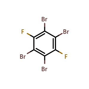 Chemical structure of 1,2,4,5-Tetrabromo-3,6-difluorobenzene , CAS 5172-13-4, AChemBlock AD242259