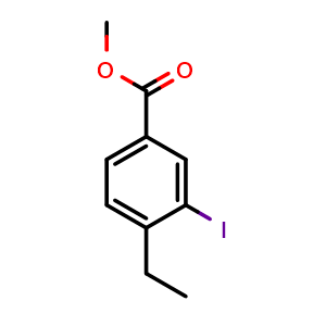 Chemical structure of Methyl 4-ethyl-3-iodobenzoate , CAS 51885-91-7, AChemBlock AD242266