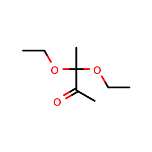 Chemical structure of 3,3-diethoxybutan-2-one , CAS 51933-13-2, AChemBlock AD242267