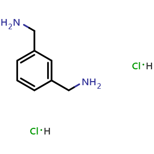 Chemical structure of 1,3-Phenylenedimethanamine dihydrochloride , CAS 51964-30-8, AChemBlock AD242269