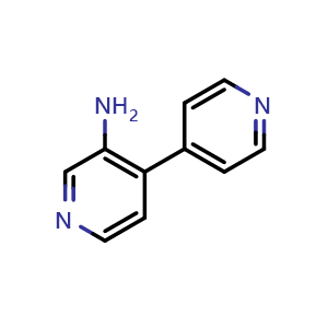 Chemical structure of [4,4'-Bipyridin]-3-amine , CAS 52311-43-0, AChemBlock AD242279