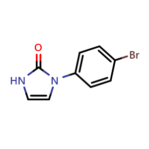 Chemical structure of 1-(4-Bromophenyl)-1,3-dihydro-2h-imidazol-2-one , CAS 530080-83-2, AChemBlock AD242295