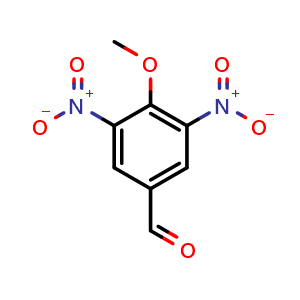 Chemical structure of 4-Methoxy-3,5-dinitrobenzaldehyde , CAS 53104-41-9, AChemBlock AD242298