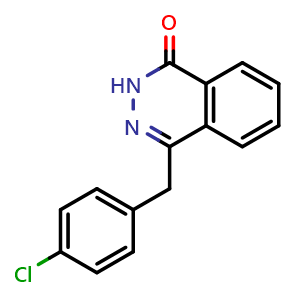 Chemical structure of 4-[(4-chlorophenyl)methyl]-1,2-dihydrophthalazin-1-one , CAS 53242-88-9, AChemBlock AD242301