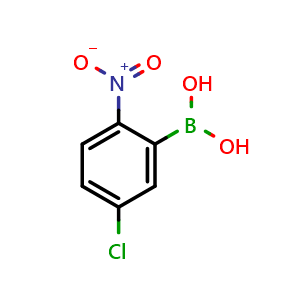 Chemical structure of (5-Chloro-2-nitro-phenyl)boronic acid , CAS 532924-25-7, AChemBlock AD242305