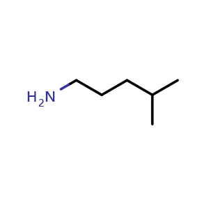 Chemical structure of 4-methylpentan-1-amine , CAS 5344-20-7, AChemBlock AD242311