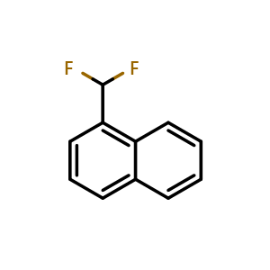Chemical structure of 1-(difluoromethyl)naphthalene , CAS 53731-26-3, AChemBlock AD242319