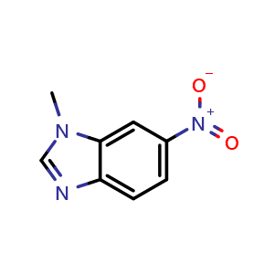 Chemical structure of 1-Methyl-6-nitro-1H-benzimidazole , CAS 5381-79-3, AChemBlock AD242326