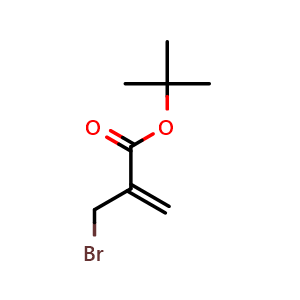 Chemical structure of tert-Butyl 2-(bromomethyl)prop-2-enoate , CAS 53913-96-5, AChemBlock AD242328