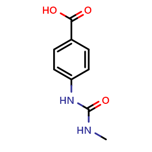 Chemical structure of 4-[(methylcarbamoyl)amino]benzoic acid , CAS 54057-66-8, AChemBlock AD242332