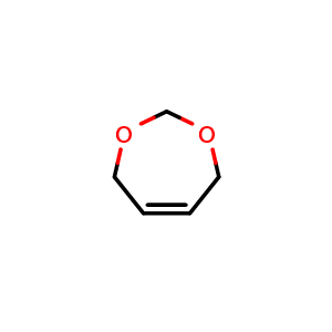 Chemical structure of cis-4,7-Dihydro-1,3-dioxepin , CAS 5417-32-3, AChemBlock AD242338