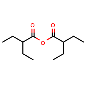 Chemical structure of 2-ethylbutanoyl 2-ethylbutanoate , CAS 54502-37-3, AChemBlock AD242344
