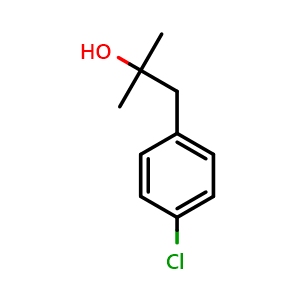 Chemical structure of 1-(4-chlorophenyl)-2-methylpropan-2-ol , CAS 5468-97-3, AChemBlock AD242347