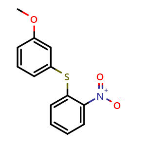 Chemical structure of (3-methoxyphenyl)(2-nitrophenyl)sulfane , CAS 54815-63-3, AChemBlock AD242350
