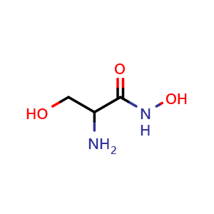 Chemical structure of DL-Serine hydroxamate , CAS 55779-32-3, AChemBlock AD242370
