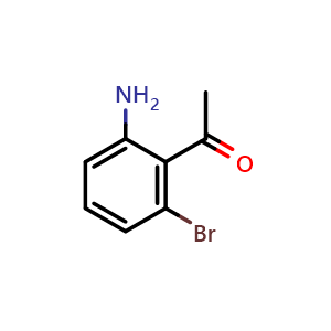 Chemical structure of 1-(2-Amino-6-bromophenyl)ethan-1-one , CAS 55830-09-6, AChemBlock AD242373