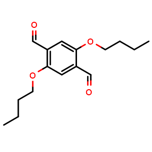 Chemical structure of 2,5-Dibutoxybenzene-1,4-dicarbaldehyde , CAS 564456-59-3, AChemBlock AD242389