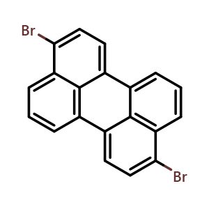 Chemical structure of 3,9-dibromoperylene , CAS 56752-35-3, AChemBlock AD242397