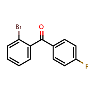 Chemical structure of (2-bromophenyl)(4-fluorophenyl)methanone , CAS 573-46-6, AChemBlock AD242410