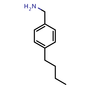 Chemical structure of 1-(4-butylphenyl)methanamine , CAS 57802-79-6, AChemBlock AD242421
