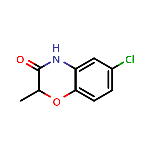Chemical structure of 6-Chloro-2-methyl-2,4-dihydro-1,4-benzoxazin-3-one , CAS 5791-00-4, AChemBlock AD242426