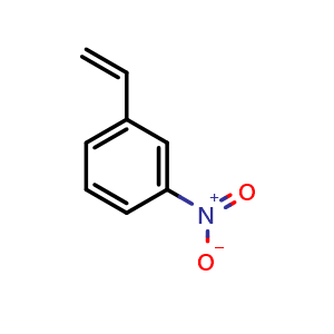 Chemical structure of 1-Ethenyl-3-nitrobenzene , CAS 586-39-0, AChemBlock AD242441