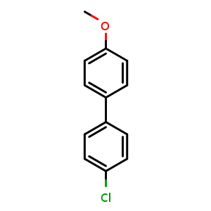 Chemical structure of 4-Chloro-4'-methoxy-1,1'-biphenyl , CAS 58970-19-7, AChemBlock AD242450