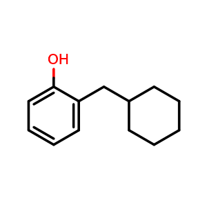 Chemical structure of 2-(cyclohexylmethyl)phenol , CAS 5899-19-4, AChemBlock AD242452