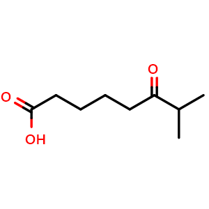 Chemical structure of 7-methyl-6-oxooctanoic acid , CAS 59210-01-4, AChemBlock AD242460