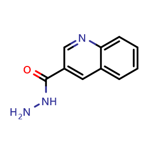 Chemical structure of Quinoline-3-carbohydrazide , CAS 59282-61-0, AChemBlock AD242461