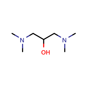 Chemical structure of [3-(Dimethylamino)-2-hydroxypropyl]dimethylamine , CAS 5966-51-8, AChemBlock AD242472