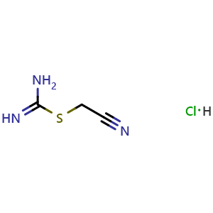 Chemical structure of Cyanomethyl carbamimidothioate hydrochloride , CAS 59793-60-1, AChemBlock AD242474