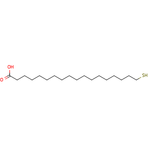 Chemical structure of 18-sulfanyloctadecanoic acid , CAS 600730-11-8, AChemBlock AD242476