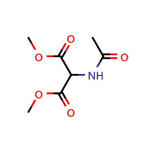 Chemical structure of 1,3-dimethyl 2-acetamidopropanedioate , CAS 60187-67-9, AChemBlock AD242479