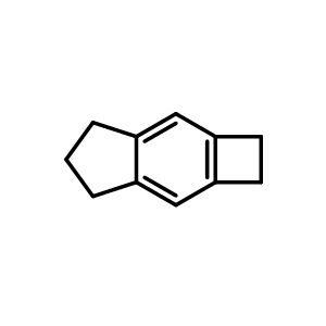 Chemical structure of 1H,2H,4H,5H,6H-cyclobuta[f]indene , CAS 60582-10-7, AChemBlock AD242489