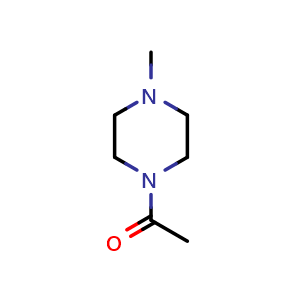 Chemical structure of 1-(4-Methylpiperazin-1-yl)ethanone , CAS 60787-05-5, AChemBlock AD242496