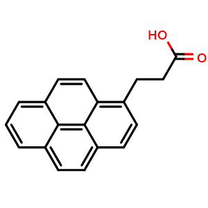 Chemical structure of 1-Pyrenepropanoic acid , CAS 61098-93-9, AChemBlock AD242506