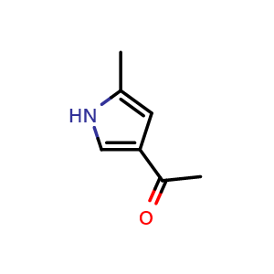 Chemical structure of 1-(5-methyl-1H-pyrrol-3-yl)ethan-1-one , CAS 6115-72-6, AChemBlock AD242507