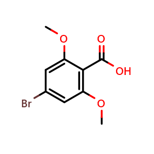 Chemical structure of 4-Bromo-2,6-dimethoxybenzoic acid , CAS 61203-54-1, AChemBlock AD242510