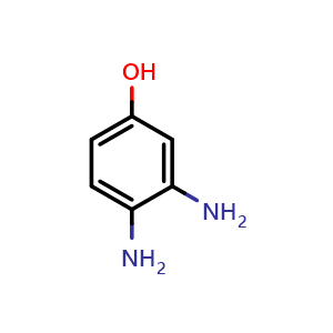 Chemical structure of 3,4-diaminophenol , CAS 615-72-5, AChemBlock AD242524