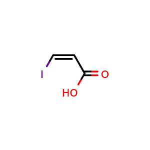Chemical structure of (Z)-3-iodoacrylic acid , CAS 6214-35-3, AChemBlock AD242540